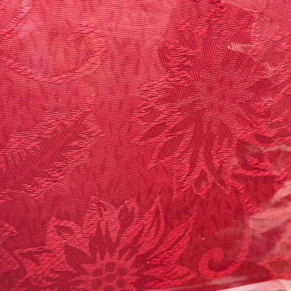 Colin Cowie JCPenney Home Red Crewel Damask Tablecloth 60x120 New Holiday Decor